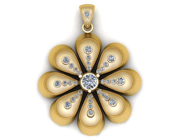 Çiçek Kolye 3D Yazdırılabilir Model 3D Baskı Modeli .c4d .max .obj .3ds .fbx .stl .blend 