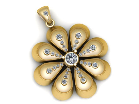 Çiçek Kolye 3D Yazdırılabilir Model 3D Baskı Modeli