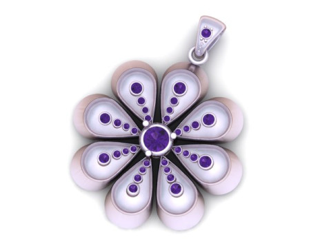 Çiçek Kolye 3D Yazdırılabilir Model 3D Baskı Modeli