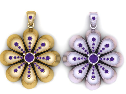 Çiçek Kolye 3D Yazdırılabilir Model 3D Baskı Modeli