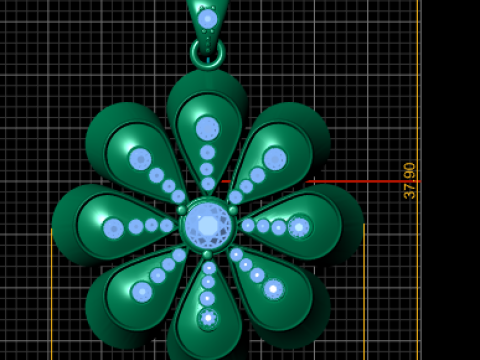 Çiçek Kolye 3D Yazdırılabilir Model 3D Baskı Modeli