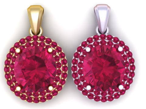 हेलो डायमंड पेंडेंट 3डी प्रिंट करने योग्य मॉडल 3D प्रिंट मॉडल