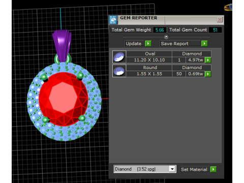 हेलो डायमंड पेंडेंट 3डी प्रिंट करने योग्य मॉडल 3D प्रिंट मॉडल