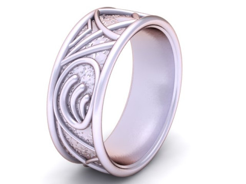 雕刻戒指 3D 打印模型 3D 打印模型