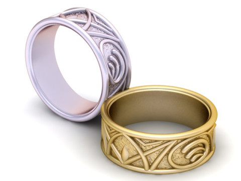 雕刻戒指 3D 打印模型 3D 打印模型