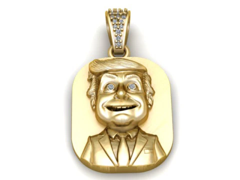 Character Face Pendant 3D Printable Model 3D Print Model