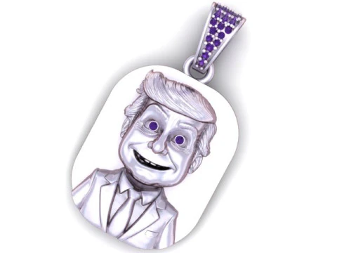 Character Face Pendant 3D Printable Model 3D Print Model