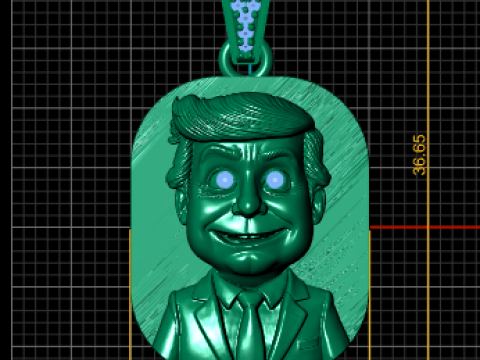 कैरेक्टर फेस पेंडेंट 3डी प्रिंट करने योग्य मॉडल 3D प्रिंट मॉडल