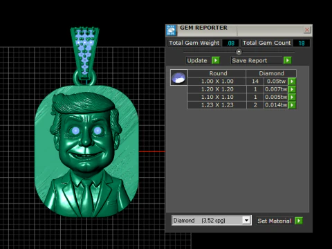 Character Face Pendant 3D Printable Model 3D Print Model
