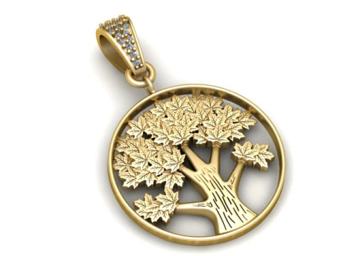 Tree Pendant 3D Printable Model 3D Print Model