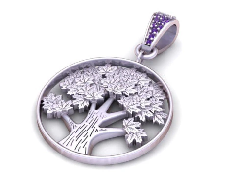 Tree Pendant 3D Printable Model 3D Print Model