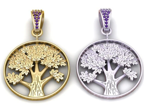 Tree Pendant 3D Printable Model 3D Print Model