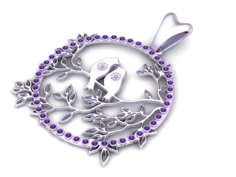 Dwergpapegaaien hanger 3D printbaar model 3D printmodel