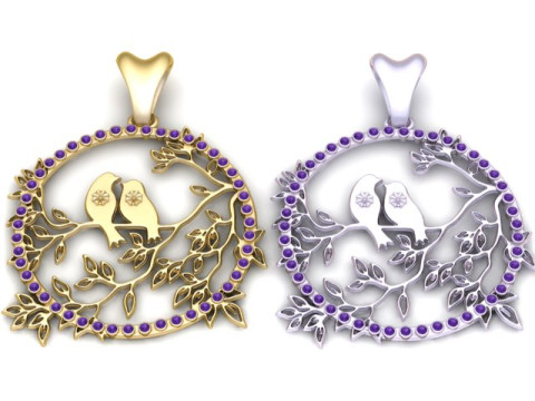 Dwergpapegaaien hanger 3D printbaar model 3D printmodel