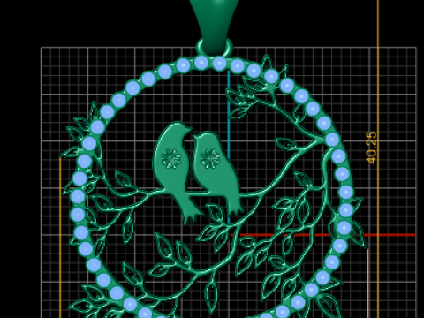 Dwergpapegaaien hanger 3D printbaar model 3D printmodel