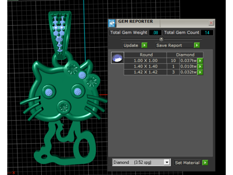 Cat Pendant 3D Printable Model 3D Print Model
