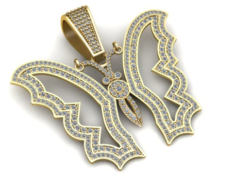 Butterfly Pendant 3D Printable Model 3D Print Model