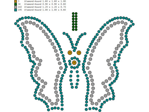 蝴蝶吊坠 3D 打印模型 3D 打印模型