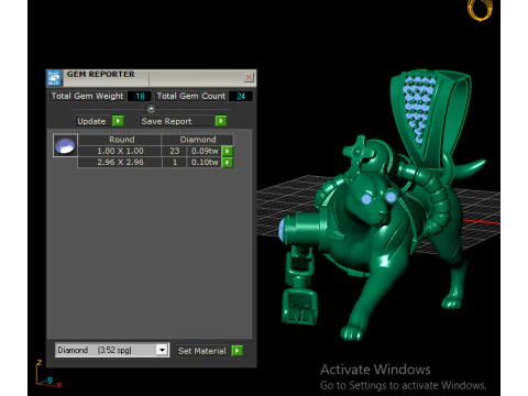 LGold Robo-Panther Pendant Futuristic 3D Jewelry Model 3D Print Model