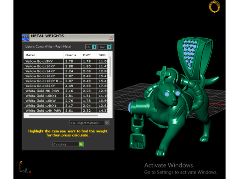 LGold Robo-Panther Pendant Futuristic 3D Jewelry Model 3D Print Model