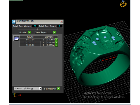 Anello gufo dorato Modello elegante e dettagliato di gioielli 3D Modello di stampa 3D