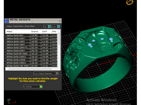 Anello gufo dorato Modello elegante e dettagliato di gioielli 3D Modello di stampa 3D