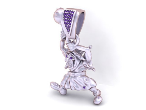 골든 고스트 펜던트 세련된 상세한 3D 쥬얼리 모델 3D 프린트 모델