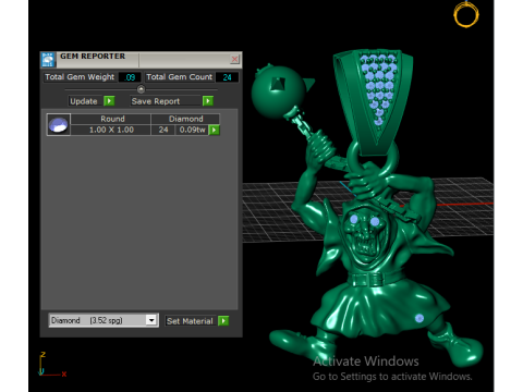 골든 고스트 펜던트 세련된 상세한 3D 쥬얼리 모델 3D 프린트 모델