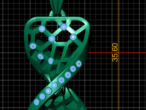 Ruby Pendant 3D Printable Model 3D Print Model