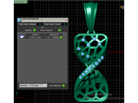Ruby Pendant 3D Printable Model 3D Print Model