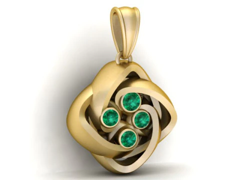 Interlocked Knot Pendant 3D Printable Model 3D Print Model