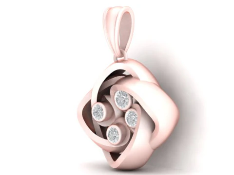 Interlocked Knot Pendant 3D Printable Model 3D Print Model