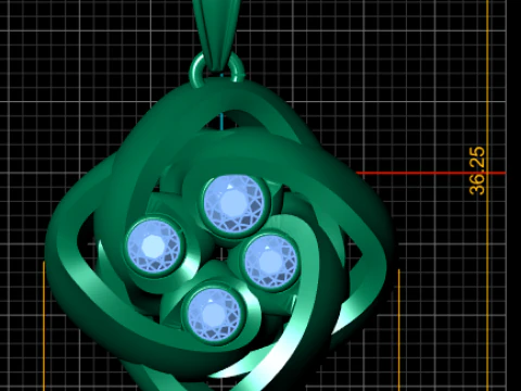 Interlocked Knot Pendant 3D Printable Model 3D Print Model