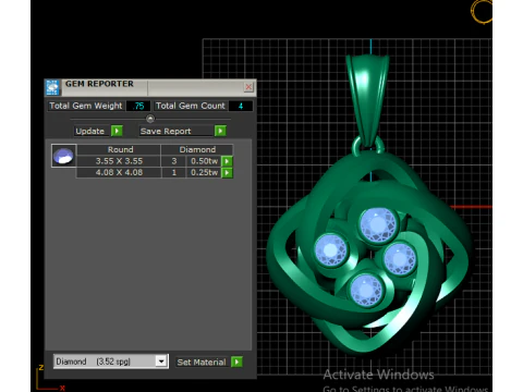 Interlocked Knot Pendant 3D Printable Model 3D Print Model