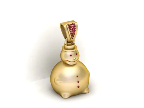 Snowman Pendant 3D Printable Model 3D Print Model