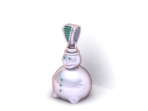 Colgante de muñeco de nieve modelo imprimible en 3D Modelo de impresión 3D