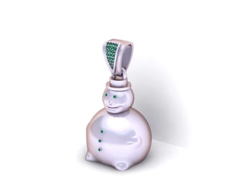 Snowman Pendant 3D Printable Model 3D Print Model