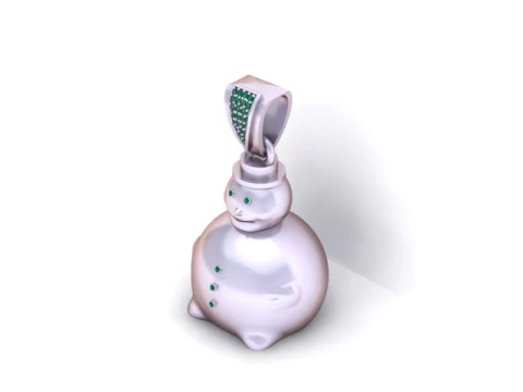 Snowman Pendant 3D Printable Model 3D Print Model
