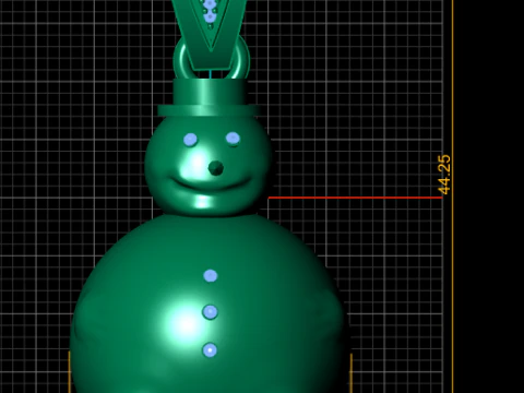 Snowman Pendant 3D Printable Model 3D Print Model