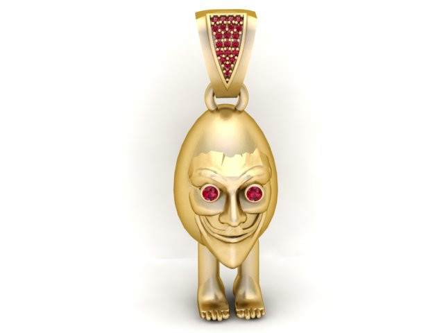 Humpty Dumpty Pendant 3D Printable Model 3D Print Model .c4d .max .obj .3ds .fbx .stl .blend 
