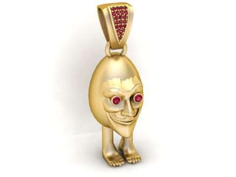 Humpty Dumpty Pendant 3D Printable Model 3D Print Model