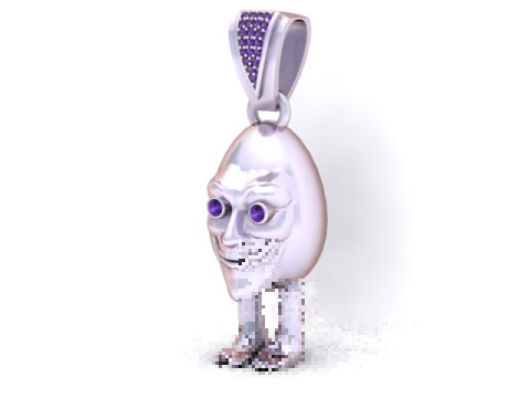 Humpty Dumpty Pendant 3D Printable Model 3D Print Model