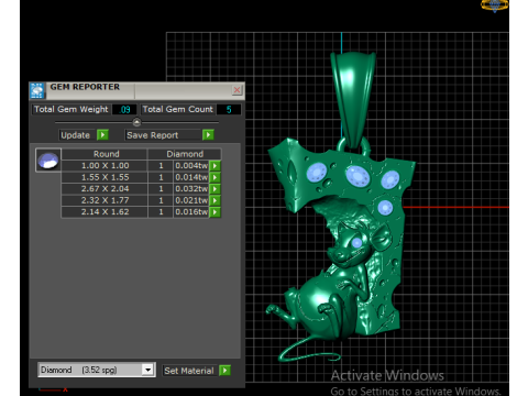 Fare ve Peynir Kolye 3D Yazdırılabilir Model 3D Baskı Modeli