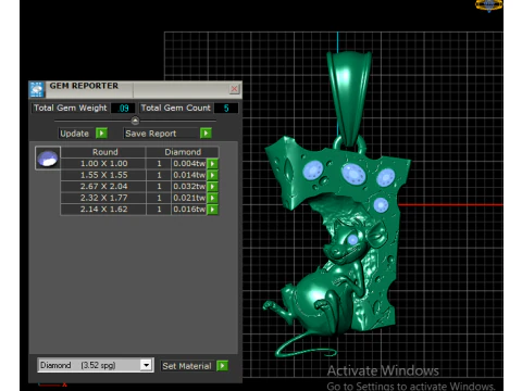 Mouse and Cheese Pendant 3D Printable Model 3D Print Model