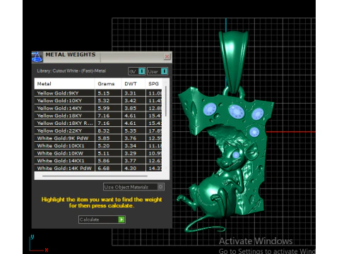 Mouse and Cheese Pendant 3D Printable Model 3D Print Model