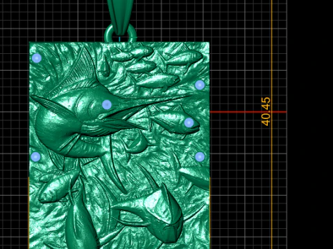 Golden Shark Fish Pendant 3D Printable Model 3D Print Model