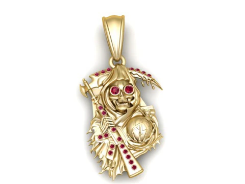 Wisiorek ze złotym duchem Model do druku 3D Model do druku 3D