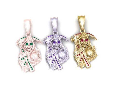 गोल्डन घोस्ट पेंडेंट 3डी प्रिंट करने योग्य मॉडल 3D प्रिंट मॉडल