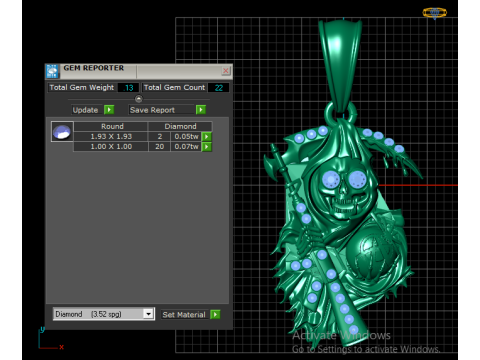 गोल्डन घोस्ट पेंडेंट 3डी प्रिंट करने योग्य मॉडल 3D प्रिंट मॉडल