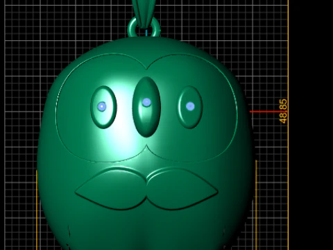 Golden Owl Pendant 3D Printable Model 3D Print Model